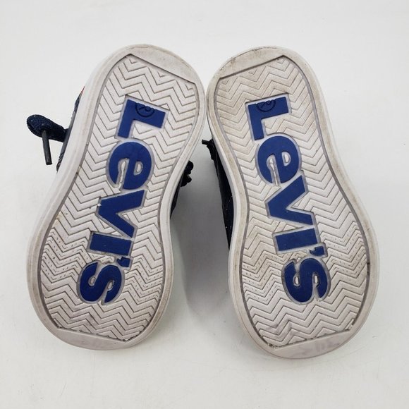 Levis High Top Sneakers Navy Blue for Baby Infant US Shoe Size 5 - Picture 10 of 11